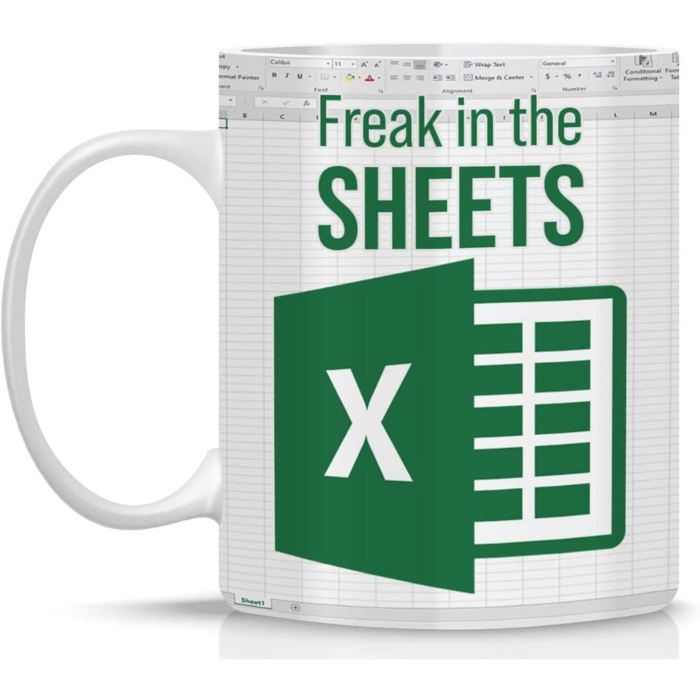 Spreadsheet Ceramic Coffee Mark Mug 301-400ml