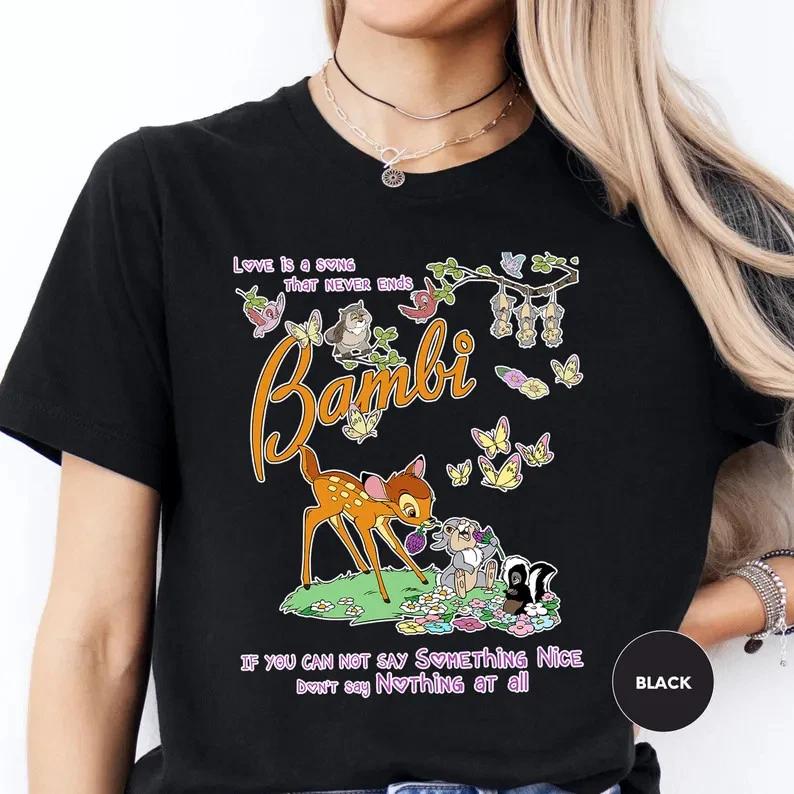Bambi Shirt Miss Bunny Thumper Shirt Floral Bambi Shirt S