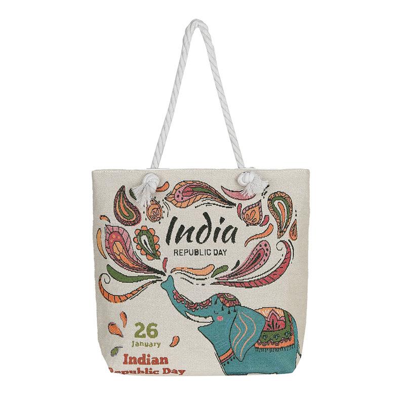Fashionable Tote Bag Single-shoulder Bag Embroidered Bag Large-capacity Mommy Bag