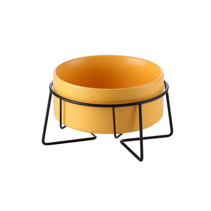 Double Cat Food Water Bowls with Stand Ceramic Pet Feeding Accessories Cats Small Dogs Eat Drink Supplies Puppy Feeder Bowl