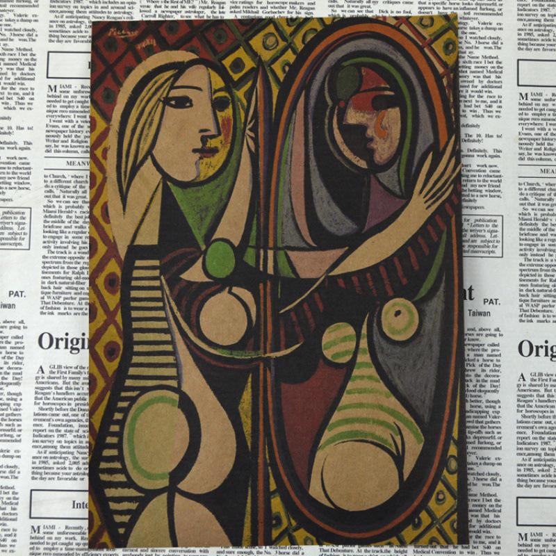 Classic Picasso Oil Painting Retro Kraft Paper Poster for Decor