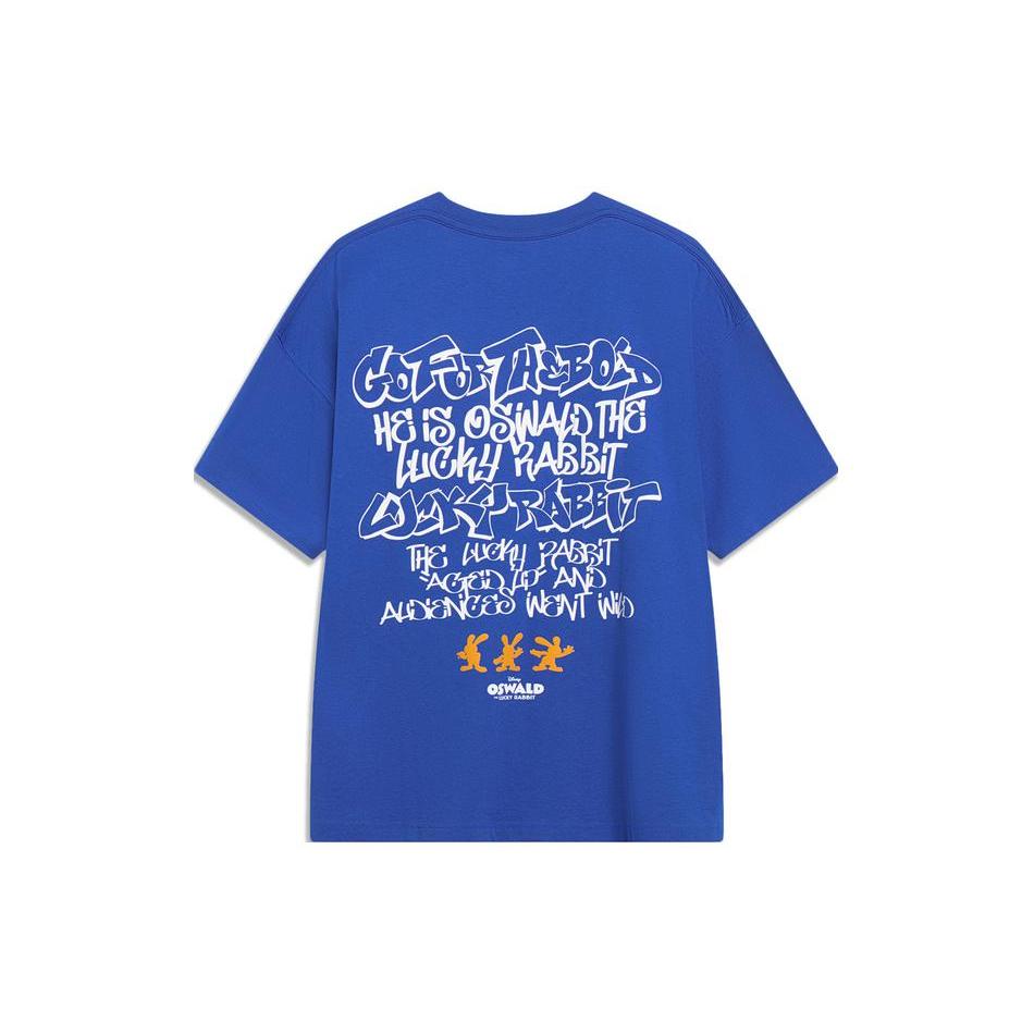 Li Ning Disney T Shirt Unisex Bright Blue AHST317-2 XL