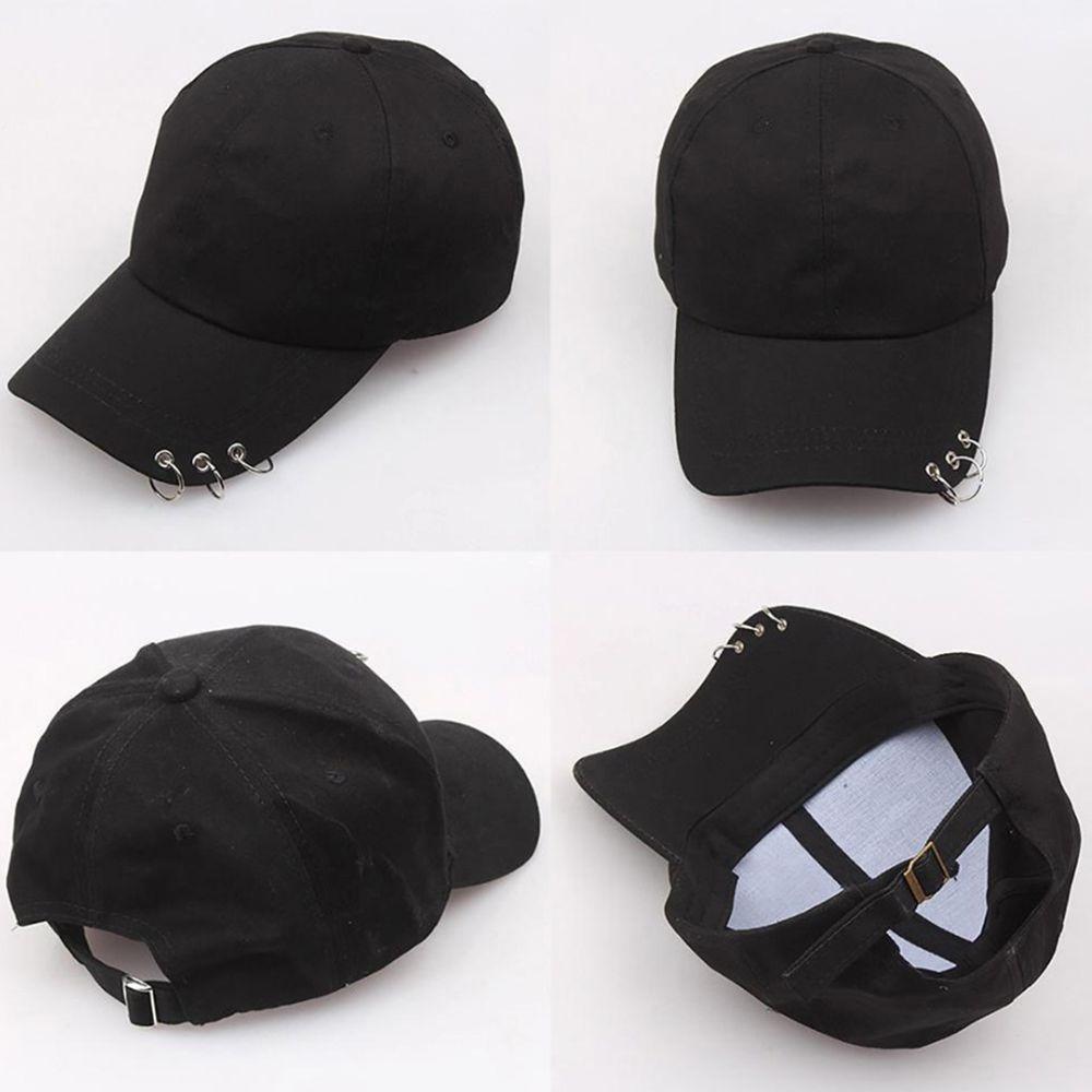 Fashion Dance Cap Show Cap Outdoor Sports Peaked Cap Baseball Hat Sun Cap Snapback Hat With Rings
