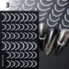 Metallic Silver Chrome Line Nail Stickers Adhesive Stripe Vine Flame Swirl French Foil Tape DIY Manicure Salon Nail Art Decor