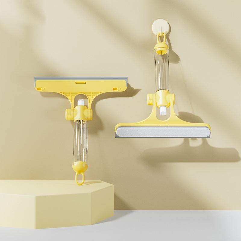 3 In 1 Glass Spray Wiper Window Cleaning Scraper Silicone Squeegee Cleaner Bathroom Mirror Wiper Glass Cleaning Tool