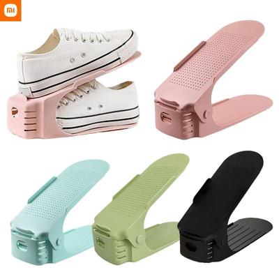 Mijia 5-10PCS Adjustable Shoe Rack Double Shelf Shoe Stacker Holder Space Savers Shoe Storage Organizer Shoe Slots for Closet Organization