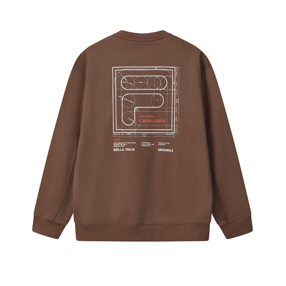 FILA Original Fashion Classic Retro Casual Versatile Loose Comfortable Simple Crew Neck Pullover Sweatshirt Men sweatshirt F11M549202FBN