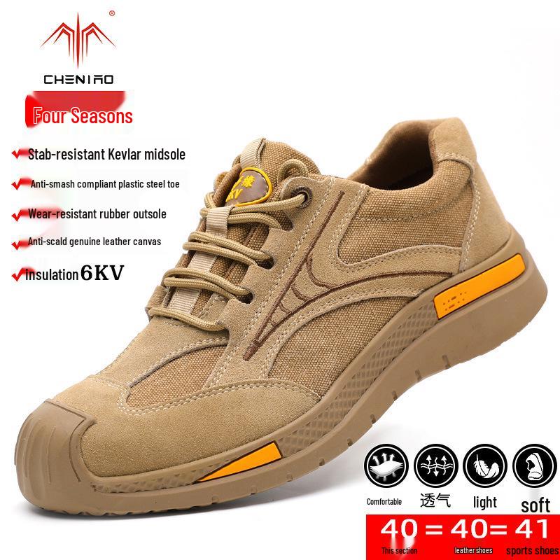 Men s Summer Safety Work Shoes - Anti-Smash, Anti-Puncture, Non-Slip, Wear-Resistant, Insulated, Anti-Static for Construction and Welding.