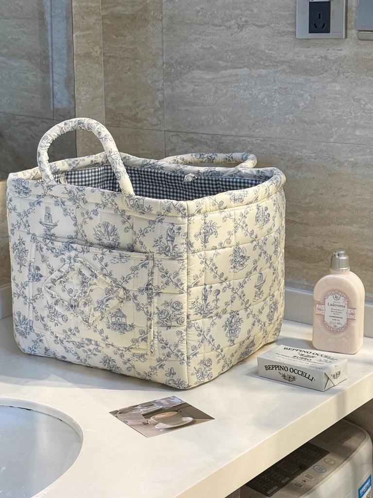 Foldable Floral Laundry Hamper: Lightweight, Portable, and Multi-use Storage Basket