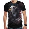 Summer Round Neck 3D American Eagle Pattern Print Top Fashionable Casual Short Sleeved Men's T-shirts