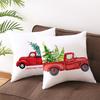 Cartoon Car Print Peach Skin Pillow Cover Christmas New Pillow Cover Wish Home Cushion Cover