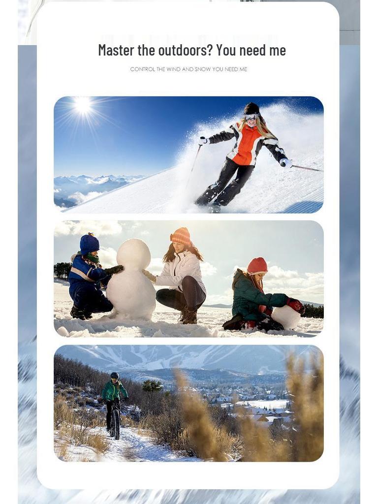 Winter Ski Touchscreen Gloves - Windproof, Cold-Proof, Plus Velvet for Men and Women