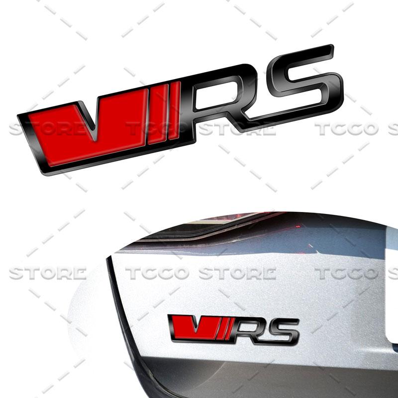 3D Chrome Metal Car Styling VRS Logo Front Grille Emblem Sticker For Skoda Octavia Fabia Rapid Superb Kodiaq Rear Trunk Decor