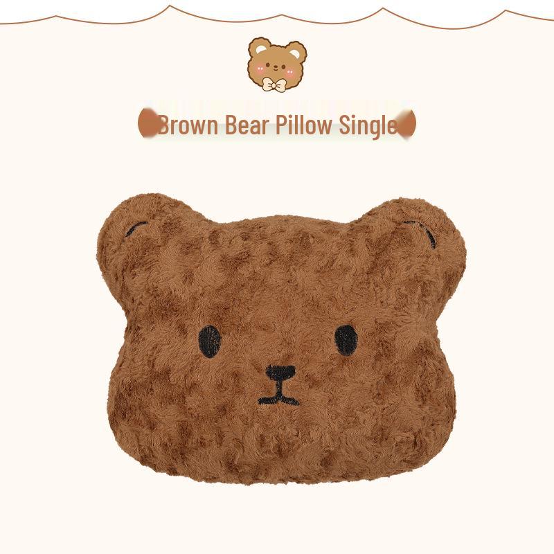 Winter Plush Car Seat Cushion - Cartoon Bear & Rabbit Design