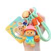 Cute Cartoon Butter Bear Keychain Sporty Backpack Charm Bag Pendant Lightweight PVC Metal Decors For Bags Gifts