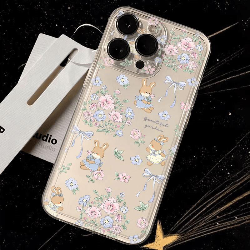 Broken Flower Rabbit Is Suitable for Apple 17ProMax Mobile Phone Case, the New Advanced Sense Cartoon Is Anti-drop.