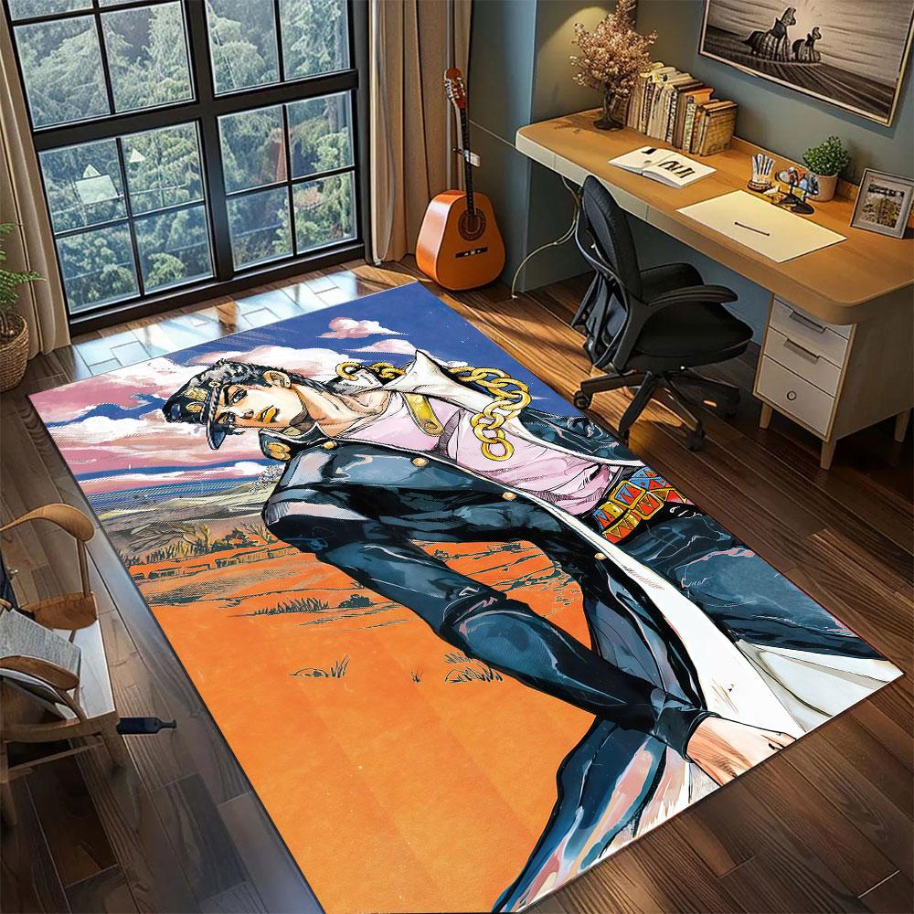 Giorno Giovanna JoJo Carpet for Living Room Bedroom Home Decor Cool Movie Mat Play Floor Mat