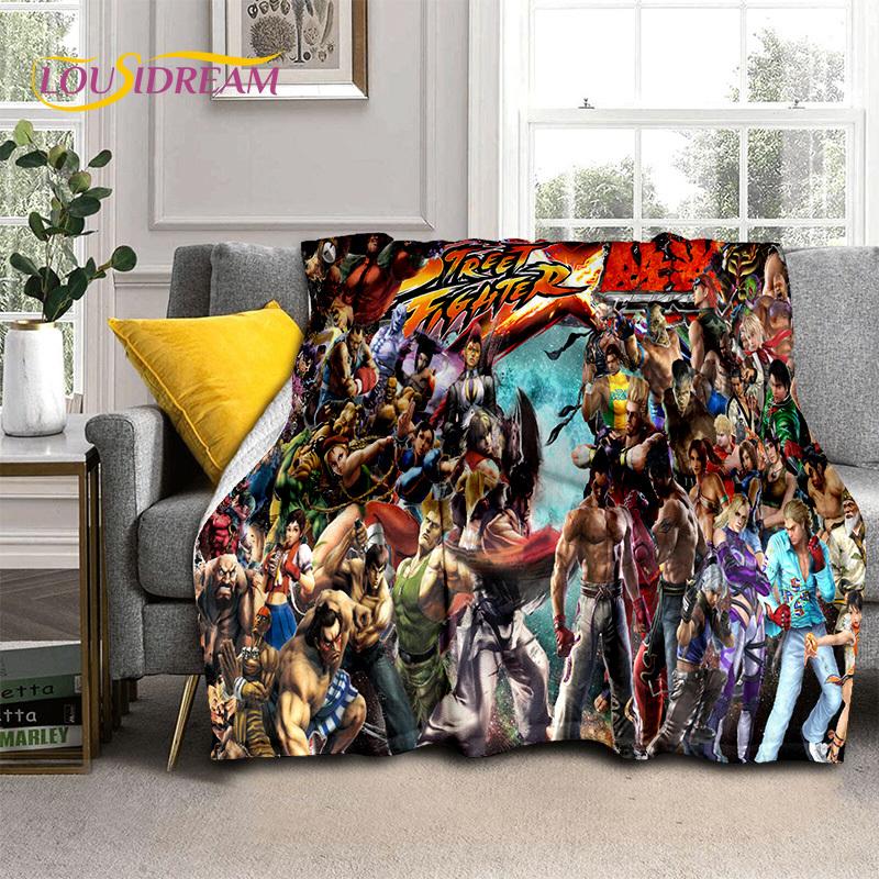 Lastest Retro Game Street Fighter SF Soft Blankets,Keep Warm Throw Blanket Comfortable Blanket for Picnic Beds Sofa Home Bedroom