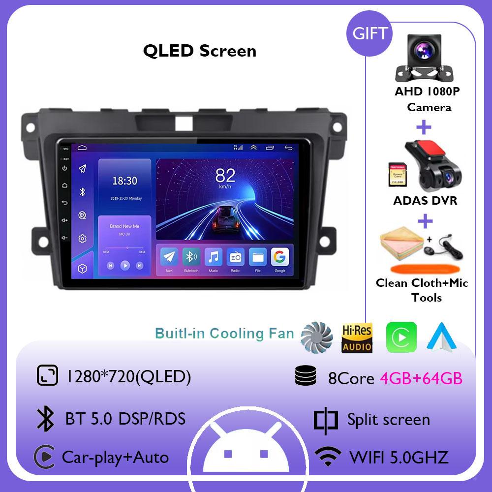 Android 14 Carplay Car Radio For MAZDA 2007 2008 2009 2010 - 2014 CX-7 CX7 CX 7 Navigation GPS Multimedia Player Stereo WIFI BT