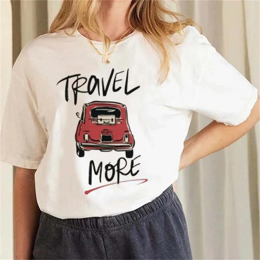 Summer Top Casual Cute 90s Cartoon Pattern T-Shirt Fashion Clothing Printed Women's Fun Trend Regular Short Sleeve T-Shirt