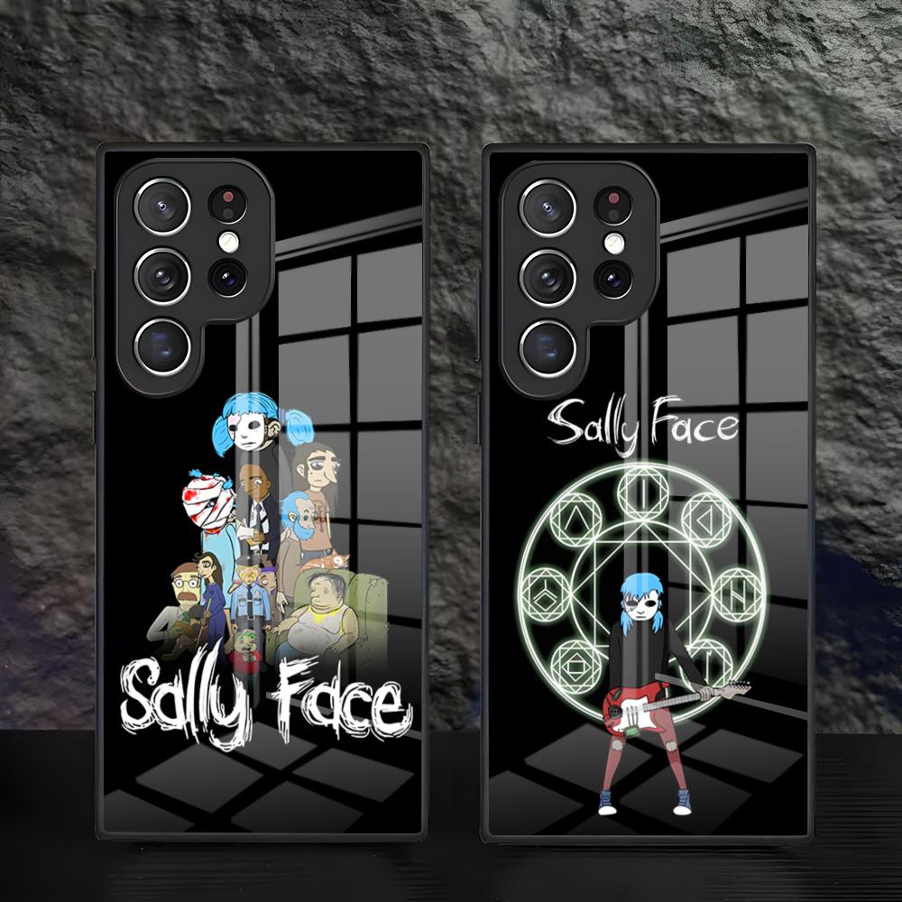 Game S-Sally Face Horror Phone Case For Samsung S26 S25 Edge Ultra 24 23 22 21 Ultra Plus Fe A55 56 15 4G 5G Glass Cover