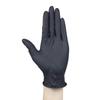 High-Elastic Black Nitrile Gloves - Disposable, Protective, Latex-Free