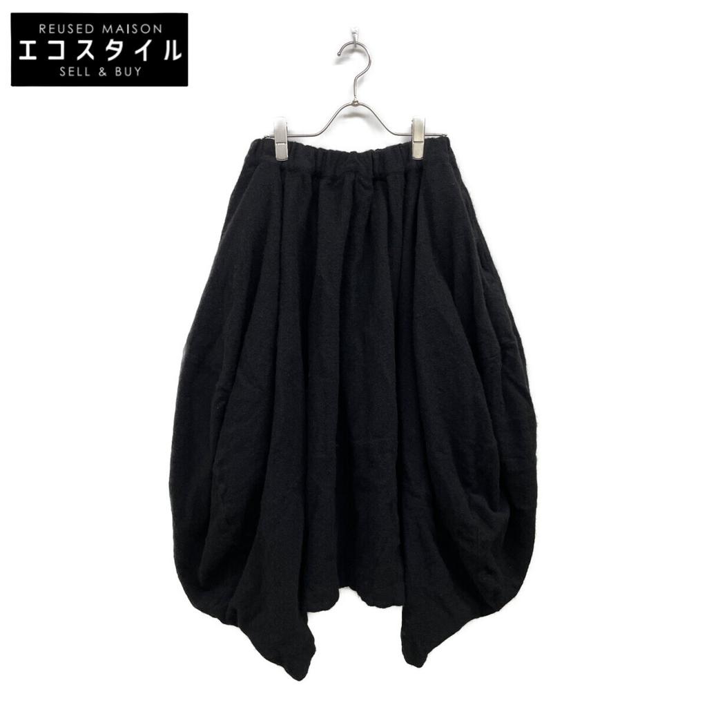 COMMEdesGARCONS Comme Comme Black AD2024 RN-S003 Wool Felted Skirt skirt XS blackUsed