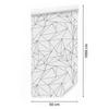 White Geometric Pattern Wallpaper for Living Room and Bedroom 50x1000