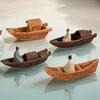 2 Pcs Miniature Boat Figurines for Fairy Garden Accessories, Resin Mini Ship Models for DIY Micro Landscape, Sand Tray, Terrarium, Bonsai Ornament
