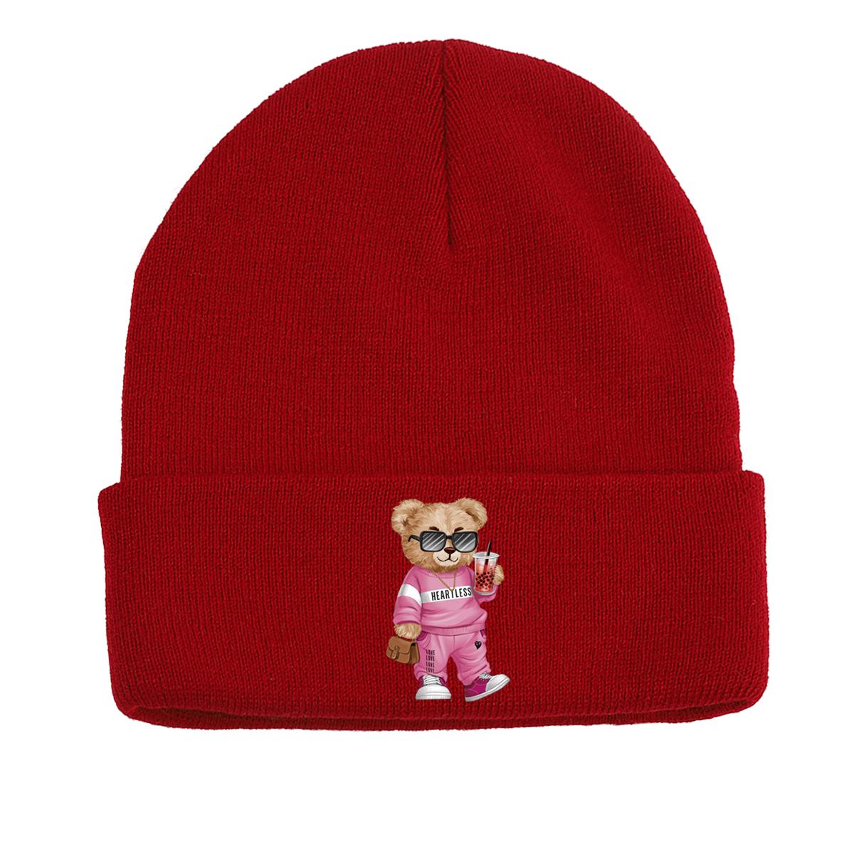 Солнцезащитные очки Медведь теплая вязаная шапка шапка — фото 8