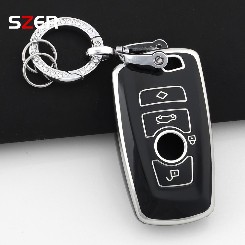 Pink Tpu Car Key Case Cover Shell For Bmw 1 3 5 7 Series X1 X3 X4 X5 F10 F15 F16 F20 F30 F18 F25 M3 M4 E34 Fob Accessories