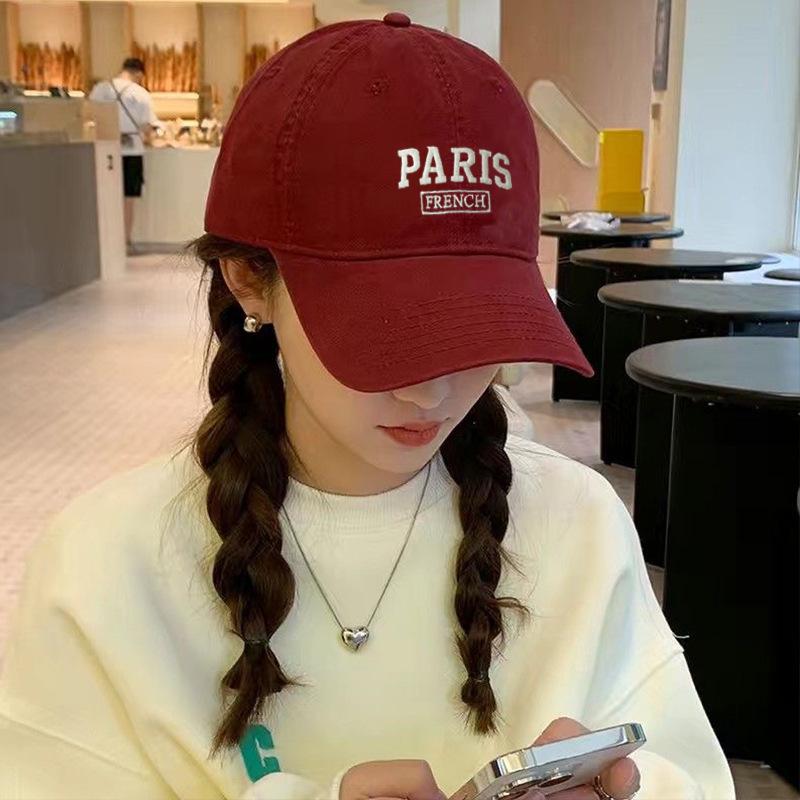 Korean Style Pink Bow Baseball Cap for Girls - Cute, Sweet, Versatile, Soft Crown, Peaked Hat