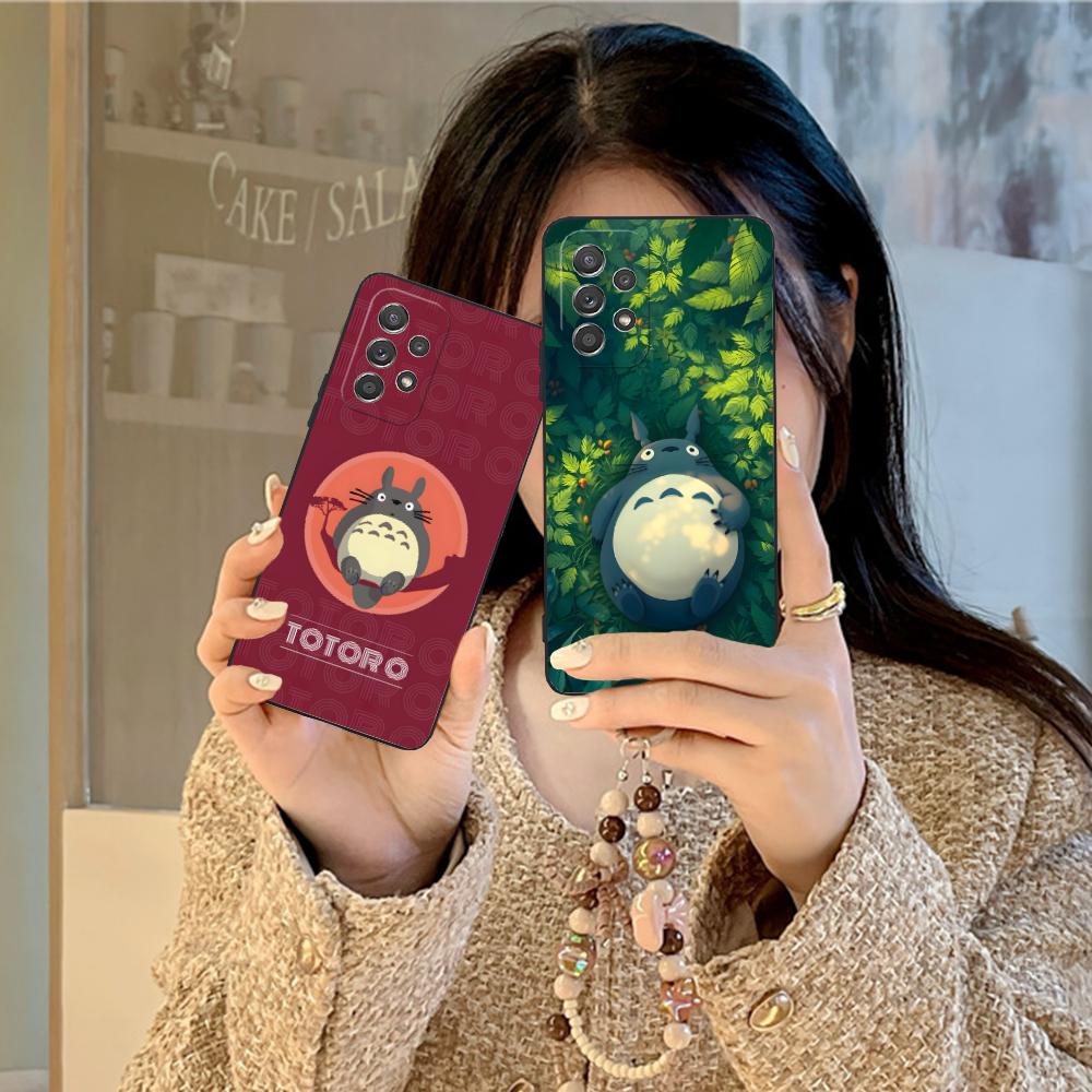 Anime Cute S-Totoros Phone Case for Samsung Galaxy A73 72 71 70 56 55 54 53 52 36 35 34 23 16 15 5G Colour Printing Luxury