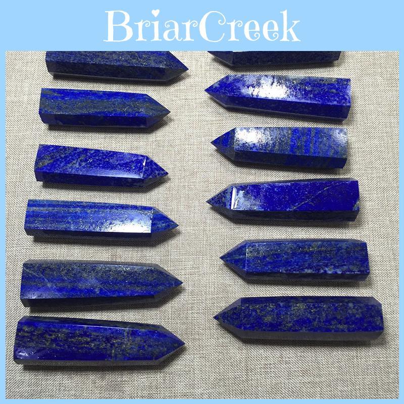 Authentic Natural Rock Lapis Lazuli Quartz Crystal Stone Point Healing Wand Dark Blue Gift Enhances Spiritual Growth