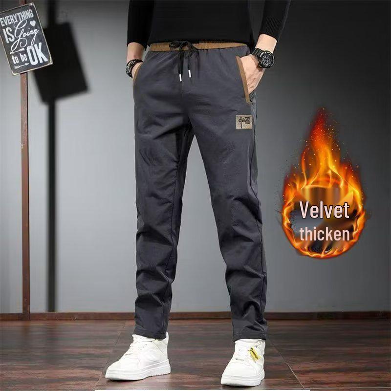 

Мужские вельветовые повседневные спортивные брюки облегающего кроя на осень/зиму - Модный дизайн с прямыми штанинами 5XL