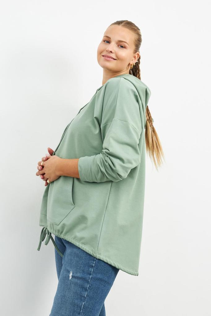 Stil pentru femei Hanorac Mărime Mare Portocaliu cu Glugă