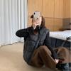 Vest Vest Stacked Cotton Clothes, Vest Jacket Versatile Ins Autumn and Winter Fashion Stand-up Collar Top Women's New Models