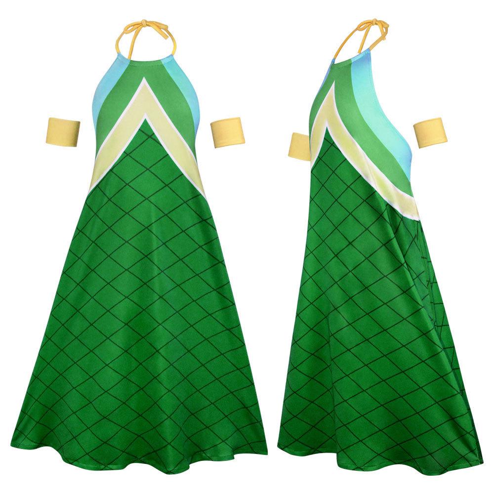 Fairy Tail Wendy Marvell Cosplay Costume For Anime Role Play With Spandex Material For Women