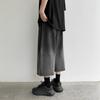 2026 Summer New Casual Calf-length Men's Jeans Pants Harajuku Elastic Waist Solid Color Baggy Jeans For Man