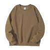Men's And Women's Solid-color Casual Round-neck Long-sleeved Top, Men's Fitted Thickened Cotton Sweatshirt Base Layer Top