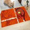 Tennis Racket Tennis Ball 3D Effect Graphic Printed Flannel Doormat Non-Slip Bathroom Kitchen Entrance Carpet Decor Floor Mat