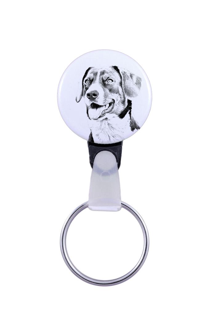 Appenzell Cattle Dog, Appenzeller Sennenhund - Keychain with a Dog Portrait, Pendant with the Brand's Own Art-Dog Graphics