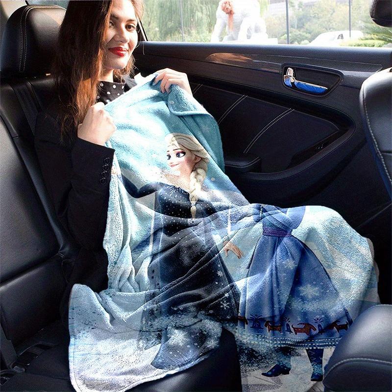 1pc Frozen Elsa and Anna Printing Blanket - Soft, All-Season Throw for Office Blanket, | Personalized Gift with Adorable Cartoon Design