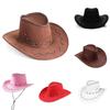 Fabric Cowboy Hat With Sun Shield For Cosplay And Holiday Celebrations