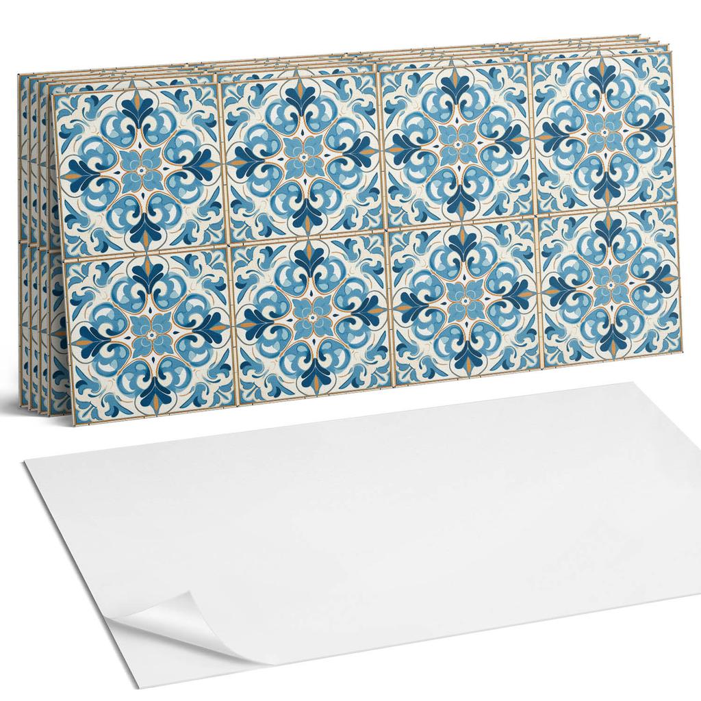 Self-Adhesive PVC Tile Pack Plant Pattern In Symmetry 6X60X30 Cm