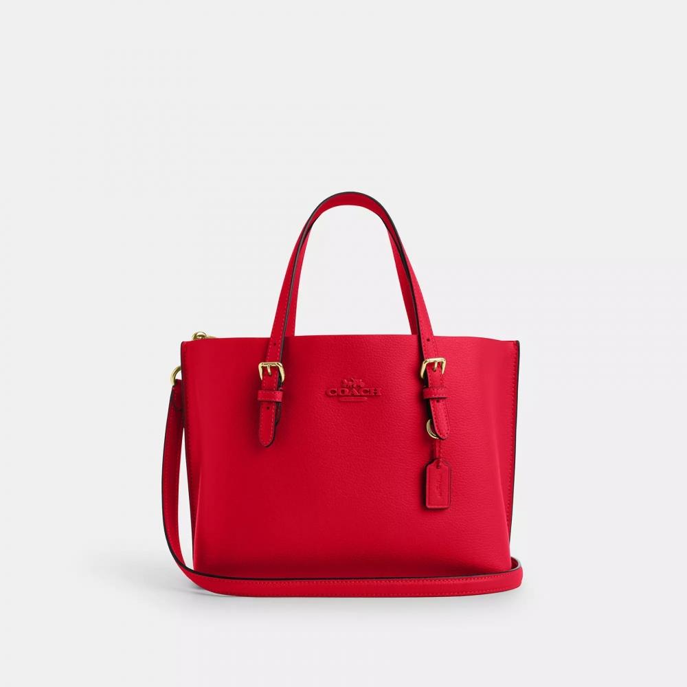 Coach Mollie Tote Bag 25 Silver Black