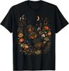 Dackel Süß Ästhetisch Goblincore Wildblumen Kunst Floral T-Shirt