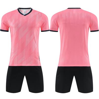 Cross-border Spot 2026 High-end Football Training Clothes, Children's Short-sleeved Summer Competition Clothes, Double-sided Pocket Football Clothes.