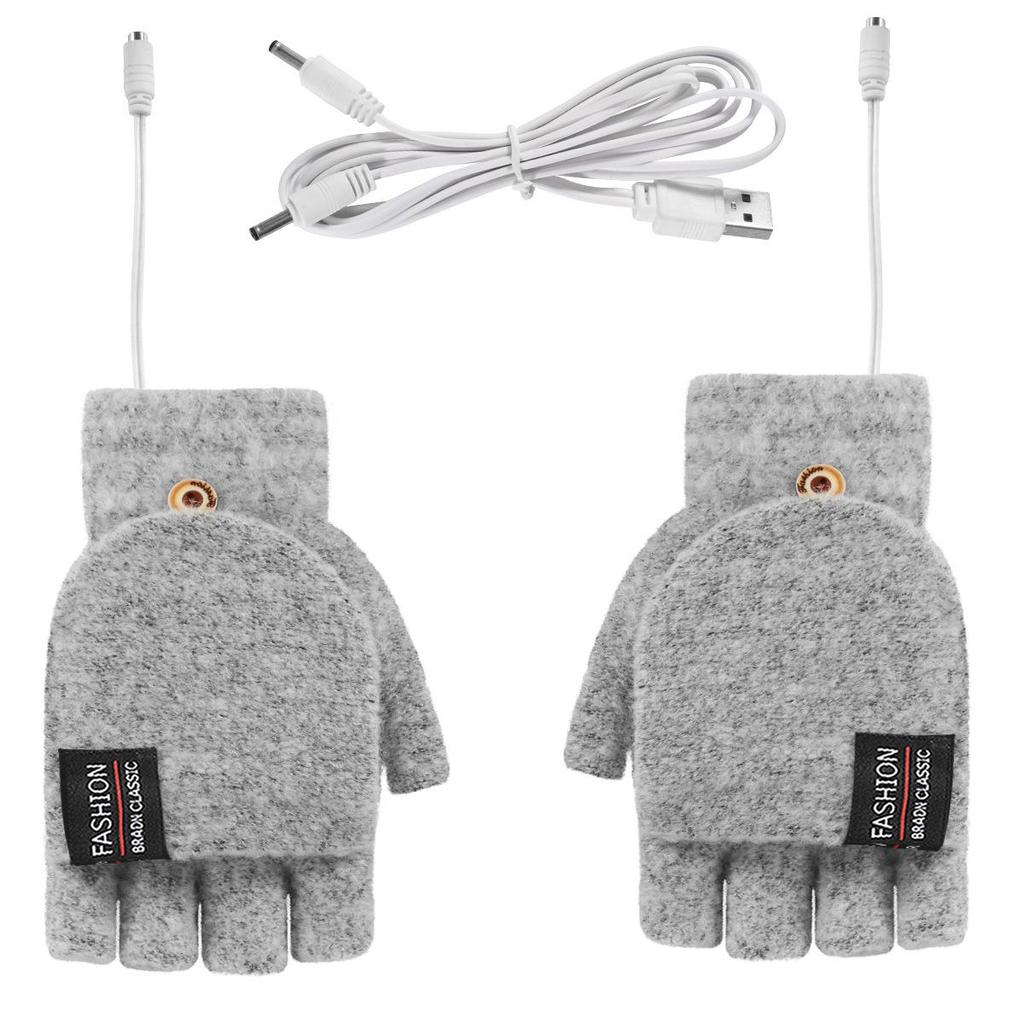 USB Dual-Sided Electric Heated Gloves with Constant Temperature Design
