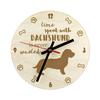 Dachshund Wire-haired, Wiener Dog, Badger Dog - Clock with Dog, Wooden Clock with Engraving, Personalised Clock by